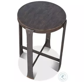 Forged Slats Moleskin Gray Side Table
