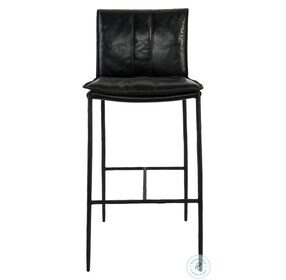 Mayer Black Leather 30" Bar Stool