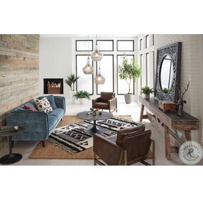 Chazzie Brown Leather Club Chair