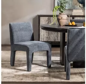 Lilia Branzon Blue Haze Upholstered Dining Chair