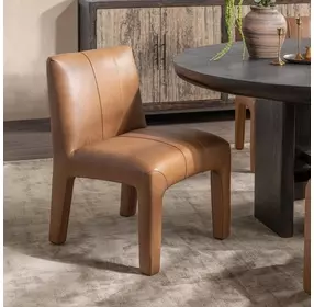 Liliana Tan Leather Upholstered Dining Chair
