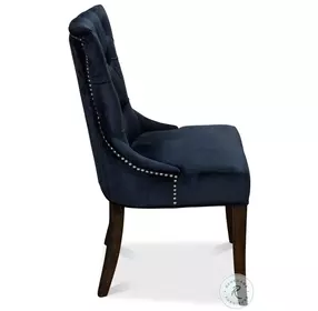 Sophie Blue Velvet Side Chair Set of 2