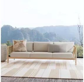 Leo Taupe 87" Outdoor Sofa