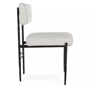 Kester Off White Leather Upholstered Dining Chair Set of 2