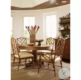 Island Estate Basket Weave And Golden Sand Ceylon Side Chair