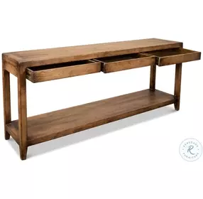 Anton Brown 4 Drawer Console Table