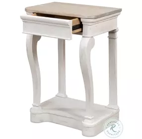Betto Bungalow White 1 Drawer Nightstand