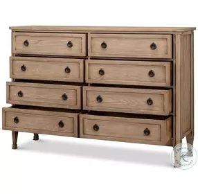 Barbera Flaky Pine 8 Drawer Dresser
