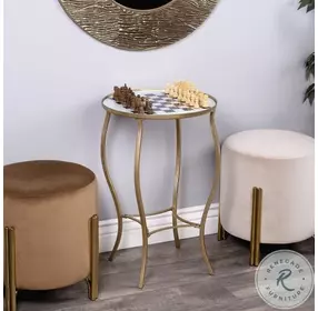 Judith Antique Gold Game Table