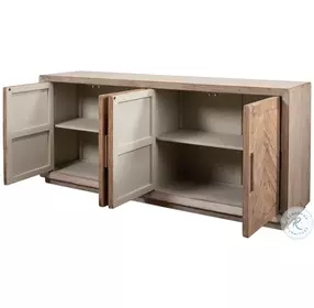 Hollis Stone Grey 4 Door Sideboard