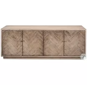 Amalia Stone Grey And Natural TV Stand