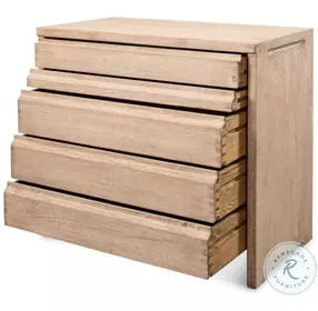 Xander Natural 5 Drawer Commode