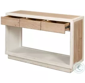 Connor Antique White And Weathered Center Drawer Console