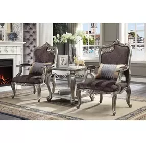 Picardy Beige 93" Sofa with Nailhead Trim