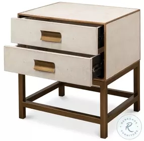 Gideon Osprey White And Gold Side Table