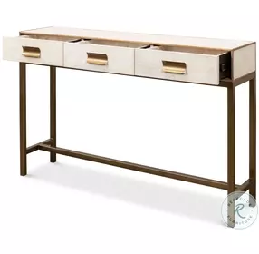 Gideon Osprey White And Gold Console