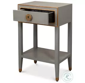 Gabriella Storm Grey 1 Drawer Nightstand