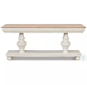 Hugo Antique White And Natural Console