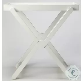 Edna White Tray Table