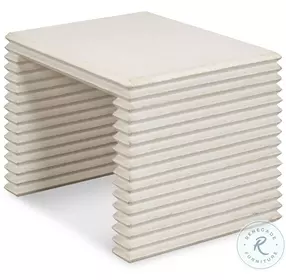 Stacked Antique White Stool