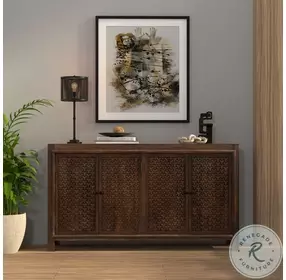 Battle Chainmail Brown 4 Door Sideboard