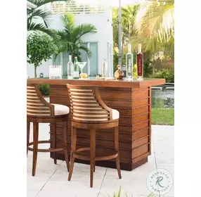 Ocean Club Bimini Sand Cabana Swivel Bar Stool