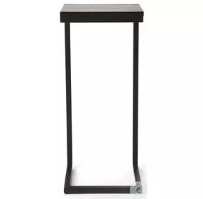 Kilmer Coffee And Black Metal Accent Table