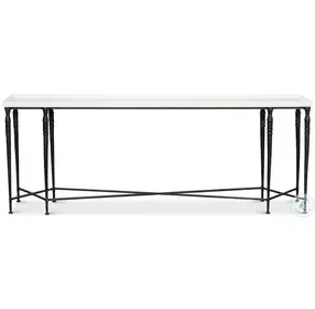 Nathaniel Elegance Antique Black And Off White 80" Console Table