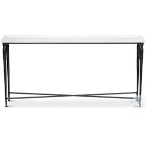 Nathaniel Elegance Antique Black And Off White 60" Console Table