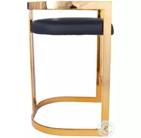 Clarence Gold And Black Counter Height Stool