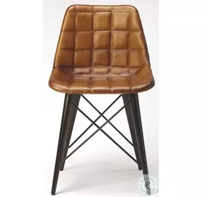 Patty Brown Leather Side Chair