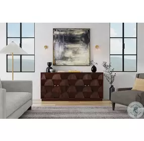 Preston Brown 4 Door Sideboard