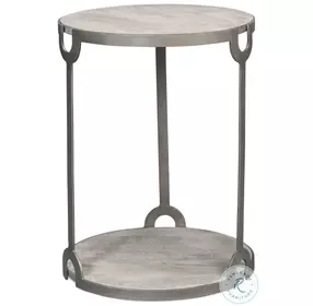 Phin Grey White And Gunmetal End Table