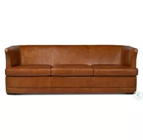 Mcmillan Cuba Brown Distilled Leather Sofa