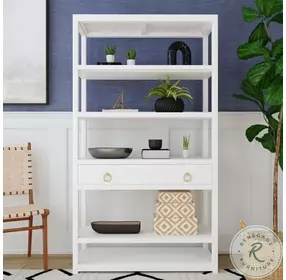 Lark White Bookshelf