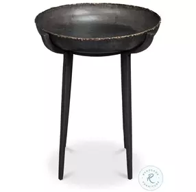 Beckham Black Round End Table