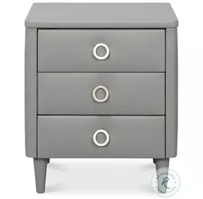 Avvolto Grey 3 Drawer Nightstand