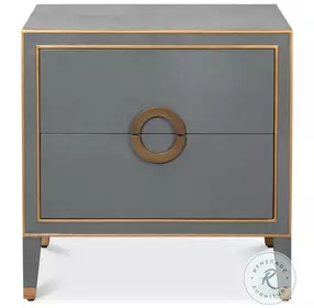 Gabriella Grey 2 Drawer Nightstand