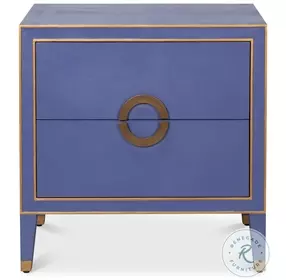 Gabriella Marlin Blue 2 Drawer Nightstand