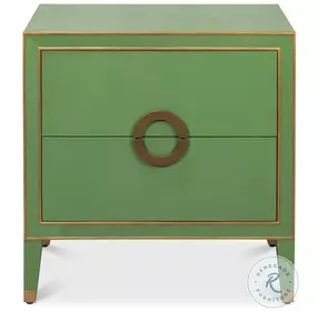 Gabriella Watercress Green 2 Drawer Nightstand