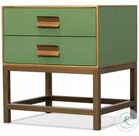 Gideon Watercress Green And Gold Side Table