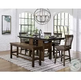 Schleiger Dark Brown Swivel Counter Height Chair Set Of 2