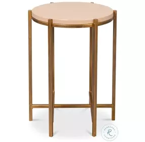 Spence Mushroom And Gold Side Table