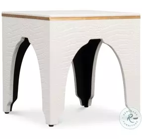 Croco Antique Pearl Stool