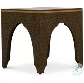 Croco Antique Green Stool