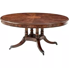 TA Originals Walnut Round Extendable Brook Street Supper Dining Table