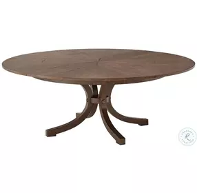 Avalon Country Brown Extendable 61" Round Dining Table