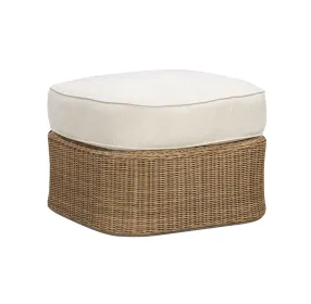 Axel Cream Performance Fabric Upholstered Outdoor Square Ottoman