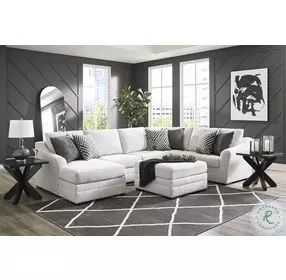 Koralynn Stone Performance Fabric Oversized Accent Ottoman