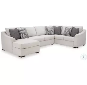Koralynn Stone 3 Piece Performance Fabric Sectional with LAF Chaise